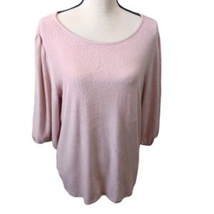 🌟 W5 Blush Pink Very Soft Balloon Sleeve Blouse